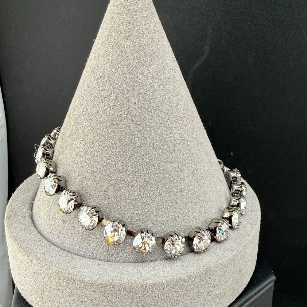 Vintage Catherine Popesco Tennis‎ Bracelet Silver Tone 8.5"